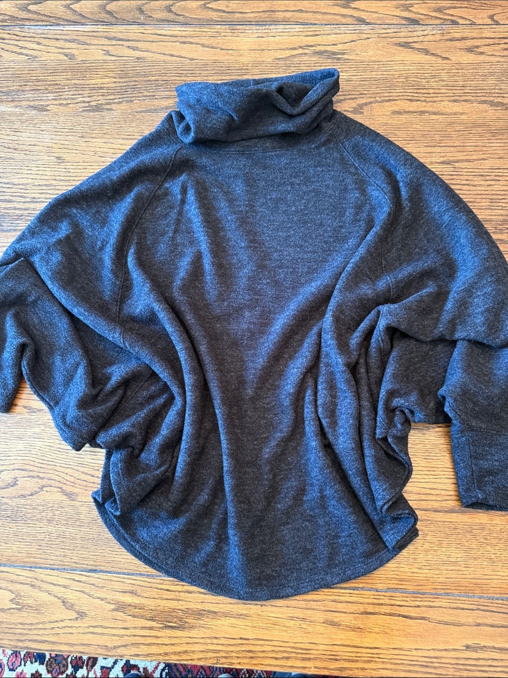 Oversized Poncho Sweater Cowl Neck Dolman Batwing Tunic Nally & Millie